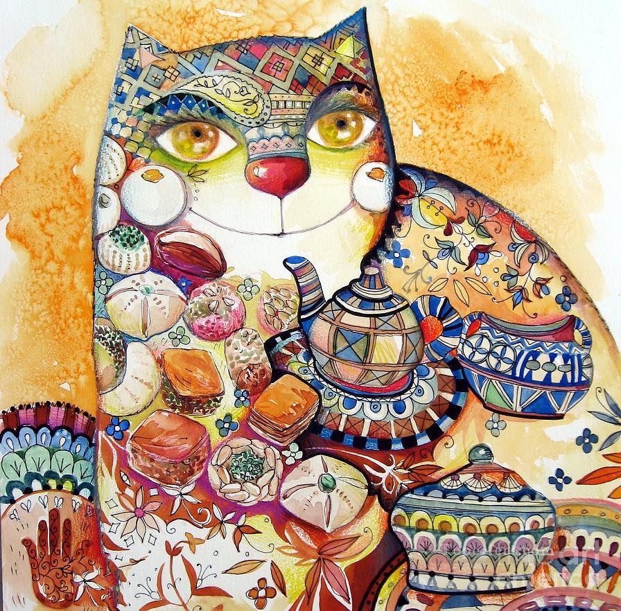decor cat modern Oil Paintings